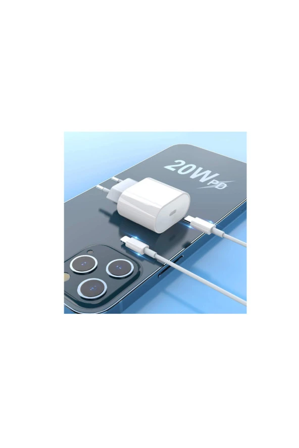 Tüm Serilerle Uyumlu Hızlı Şarj Aleti Kablo Adaptör Set Iphone 11/12 /13/14/ Pro Max Uyumlu ŞarjSeti