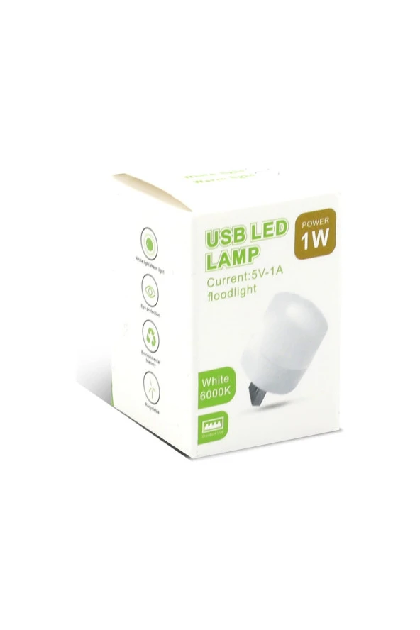 Mini USB Kamp ve Gece Lambası Yuvarlak LED Lamba 4 Adet Uyumlu - 5