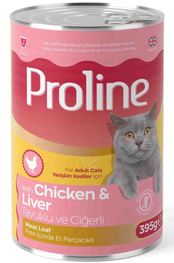 Proline Tavuklu ve Ciğerli Yetişkin Kedi Konservesi 395 Gr