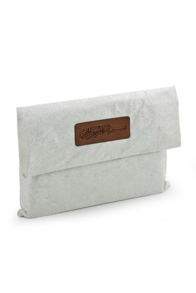 Orta Boy Kuranı Kerim Taşıma Çantası Beyaz - Resim 5