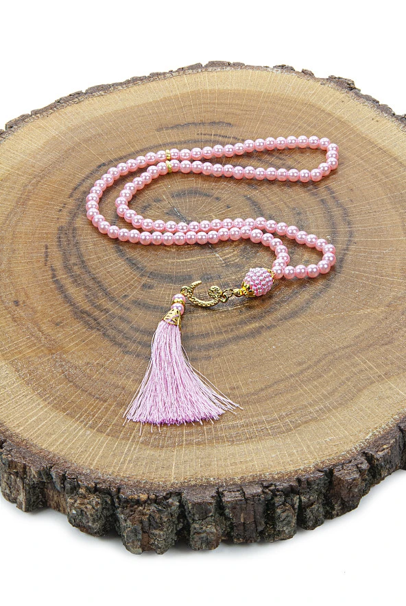 Almanca Mealli Medine Hatlı Kuranı Kerim ve Seccade Seti Pembe - Resim 6