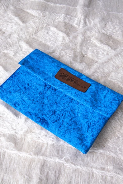 Orta Boy Kuranı Kerim Taşıma Çantası Lacivert - Resim 2