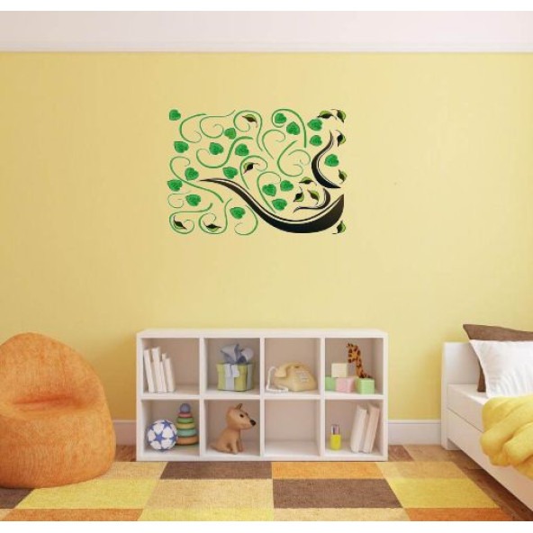 DUVAR SÜSÜ (STİCKER) 2 ADET AĞAÇLI ŞEFFAF FİLMLİ PVC 70X50X0,5CM - 4