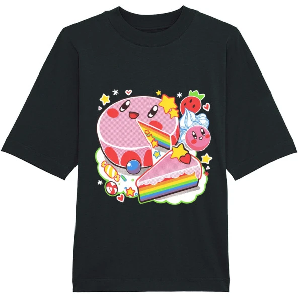 Kirby Pasta Tatlı Unisex Oversize Tişört