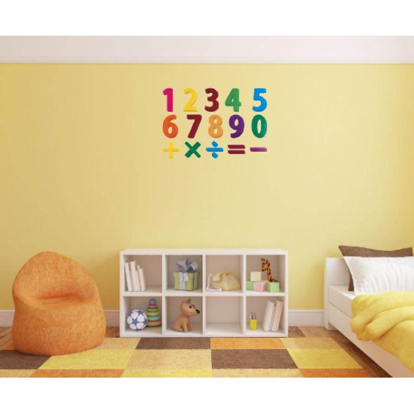 DUVAR SÜSÜ (STİCKER) 2 ADET RAKAMLI DESEN PVC 48X33X0,5CM - 3