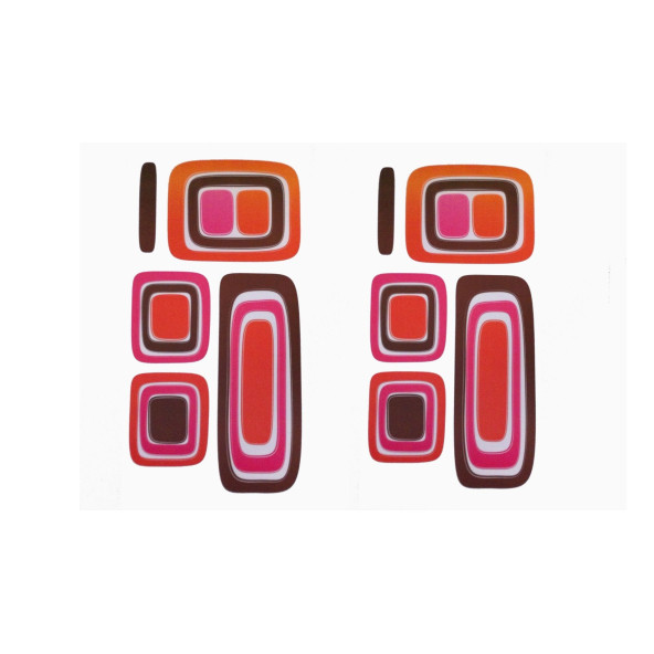 DUVAR SÜSÜ (STİCKER) 2 ADET KARELİ DESEN PVC 61X30X0,5CM - 2