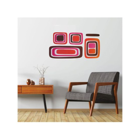 DUVAR SÜSÜ (STİCKER) 2 ADET KARELİ DESEN PVC 61X30X0,5CM - 3