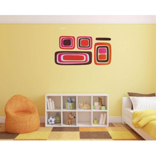 DUVAR SÜSÜ (STİCKER) 2 ADET KARELİ DESEN PVC 61X30X0,5CM - 4