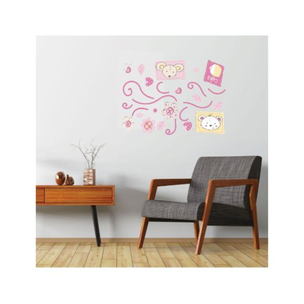 DUVAR SÜSÜ (STİCKER) 2 ADET ÇİÇEKLİ AĞAÇ DESENLİ PVC 70X50X0,5CM - 4