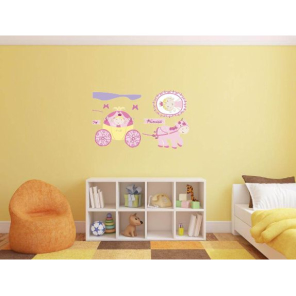 DUVAR SÜSÜ (STİCKER) 2 ADET PRENSES DESENLİ PVC 70X50X0,5CM - 3