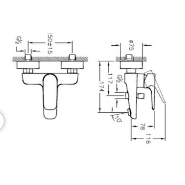 Artema X-Line A42324 Banyo Bataryası Krom - Resim 2