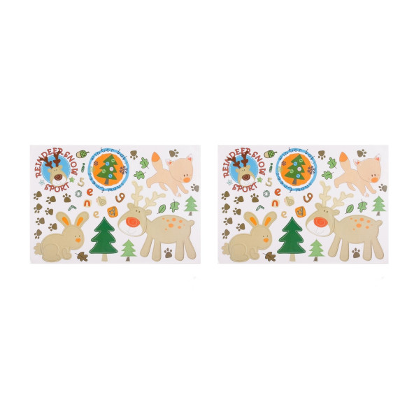 DUVAR SÜSÜ (STİCKER) 2 ADET ORMANLI DESENLİ PVC 48X33X0,5CM - 2