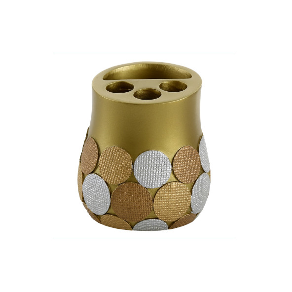 KALEMLİK ALTIN PUANLI POLİRESİN OFİS GERECİ 9X9X10CM - 3