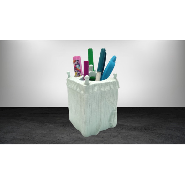 KALEMLİK DENİZ FENERİ MODEL POLİRESİN OFİS GERECİ 7X7X12CM - 3