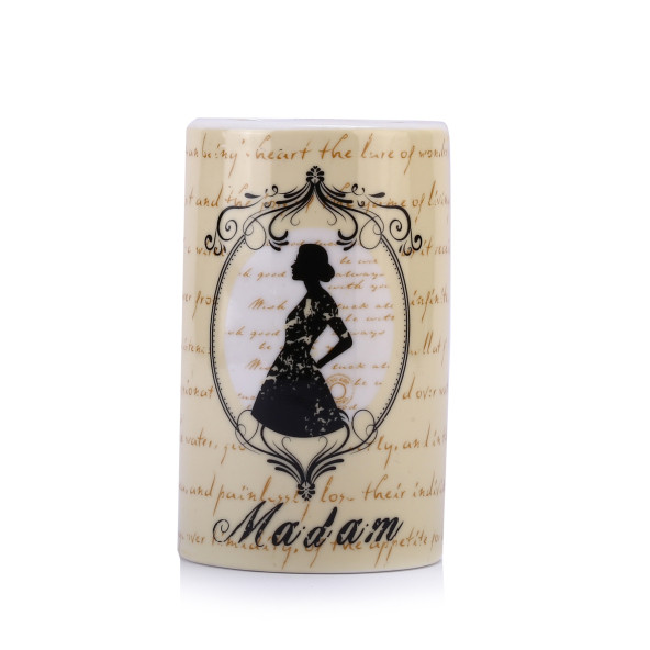 KALEMLİK MADAM DESENLİ SERAMİK OFİS GERECİ  7X7X11CM - 3