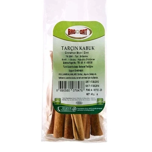 Bağdat Tarcın Kabuk Poşet 45 Gr