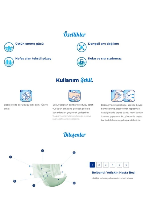 Canped Belbantlı M-Orta Boy Yetişkin Hasta Bezi 30'LU 4 PAKET - 2