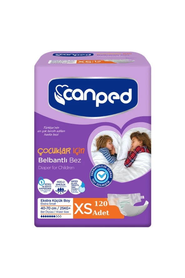 Canped Belbantlı Tekstil Hasta Bezi Ekstra Küçük (xs) 120 Adet - 2