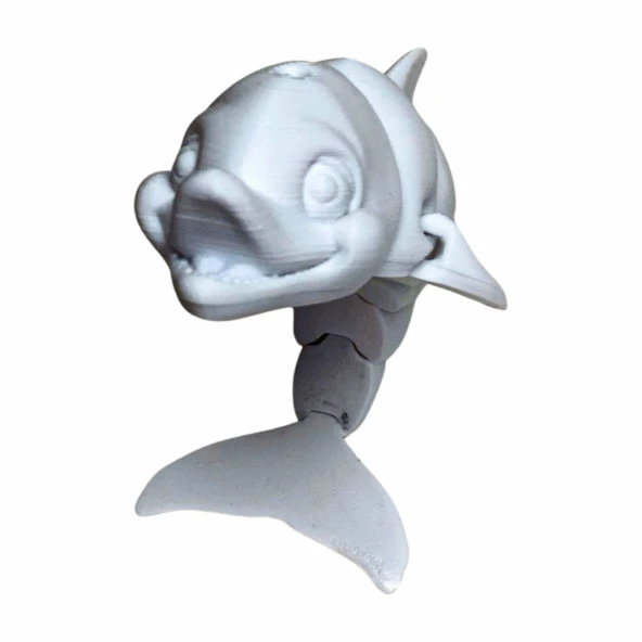 3D Hareketli Gülen Yunus Figürlü Oyuncak - Beyaz - Resim 8