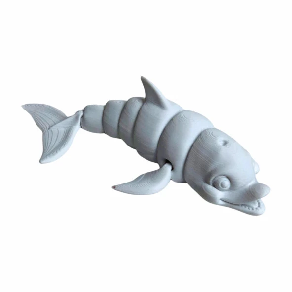 3D Hareketli Gülen Yunus Figürlü Oyuncak - Beyaz - Resim 2