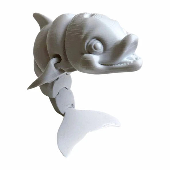 3D Hareketli Gülen Yunus Figürlü Oyuncak - Beyaz - Resim 5