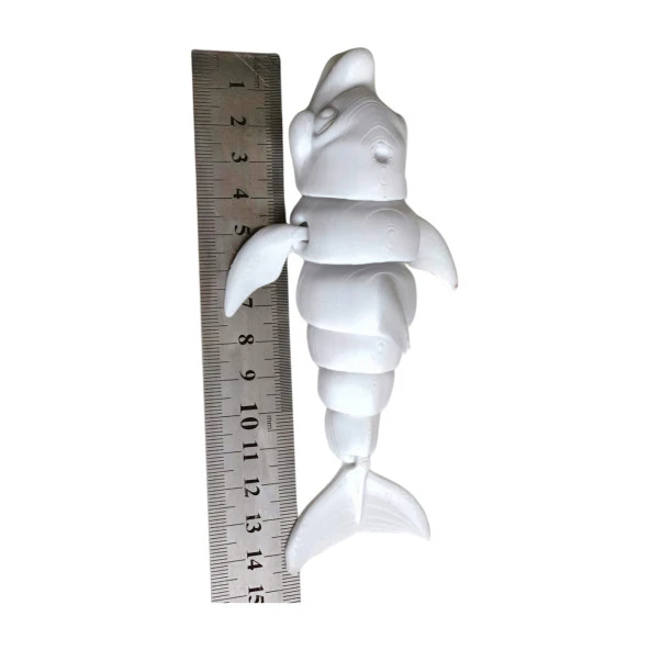 3D Hareketli Gülen Yunus Figürlü Oyuncak - Beyaz - Resim 6