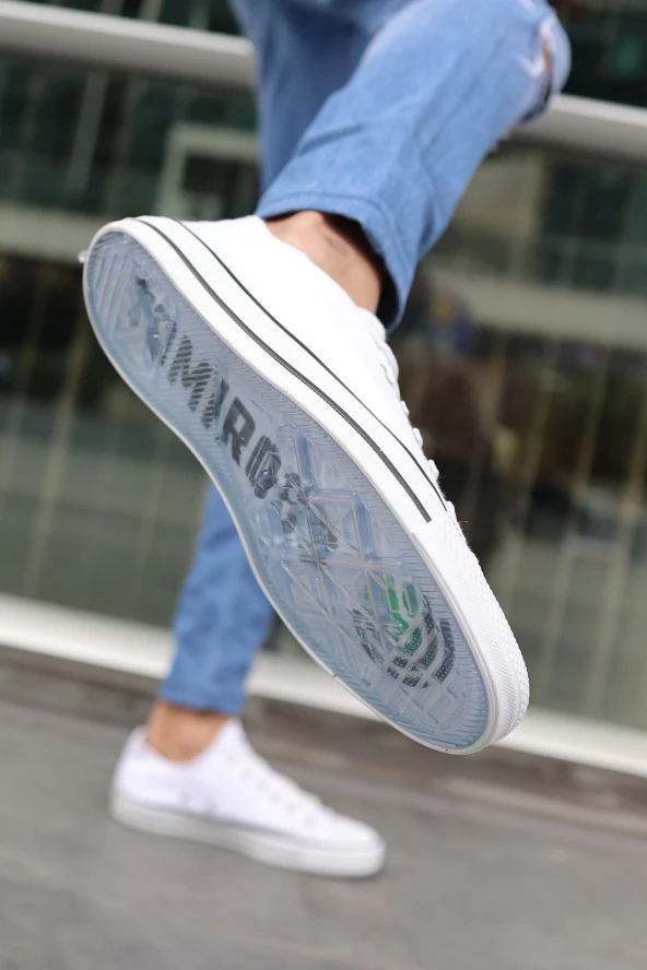 Tomiross Unısex Beyaz Beyaz Garantili Ortopedik Keten Günlük Kullanım Sneaker Ayakkabı X-STAR-7284 - 8