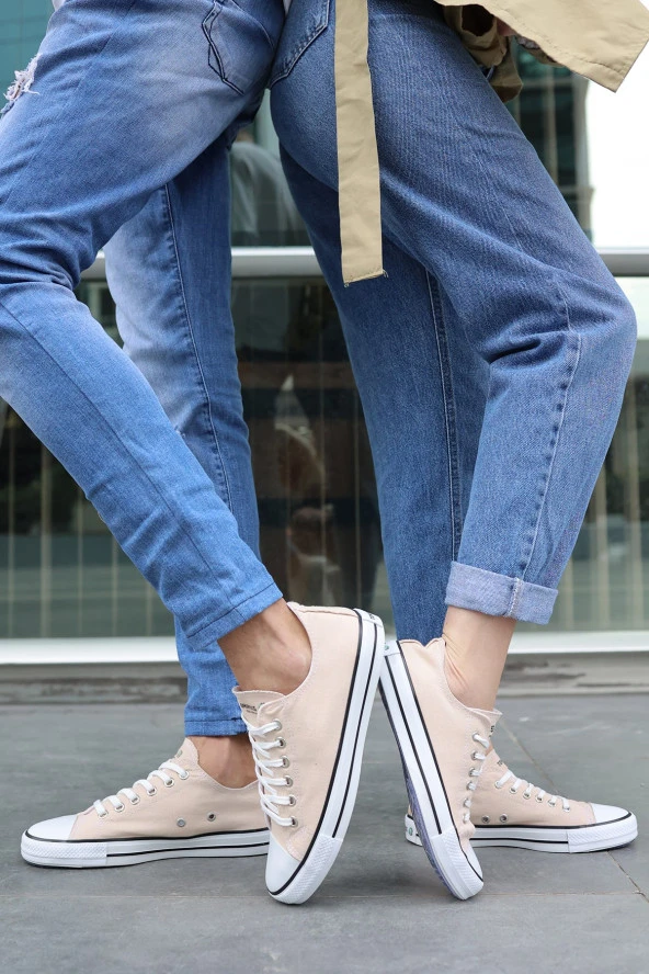 Tomiross Unısex Bej Garantili Ortopedik Keten Günlük Kullanım Sneaker Ayakkabı X-STAR-7284 - 2