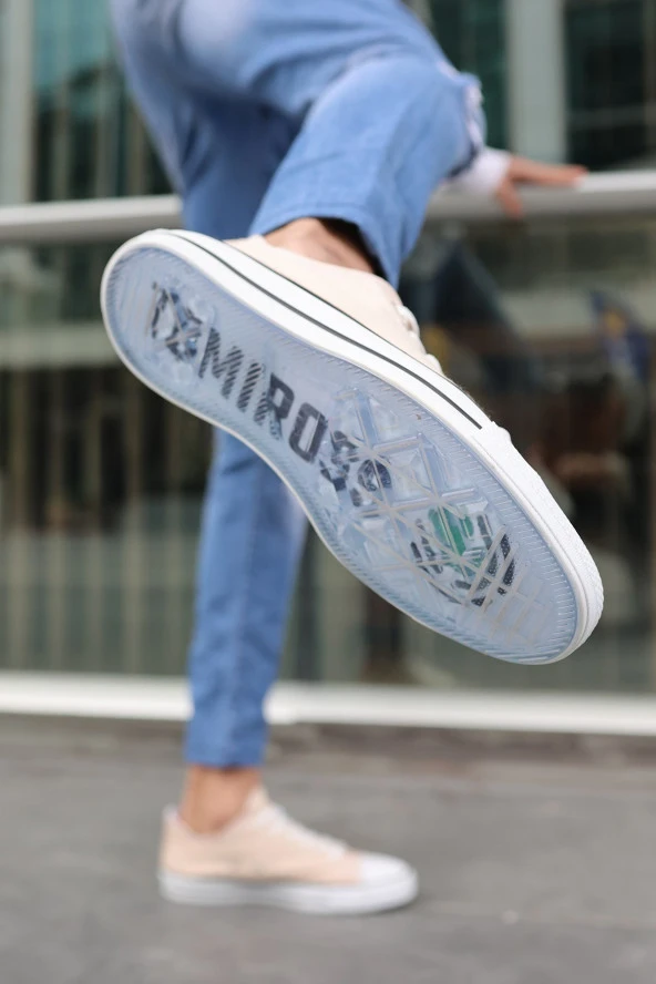 Tomiross Unısex Bej Garantili Ortopedik Keten Günlük Kullanım Sneaker Ayakkabı X-STAR-7284 - 5