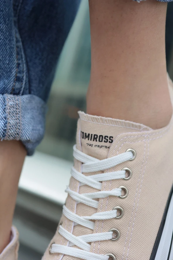 Tomiross Unısex Bej Garantili Ortopedik Keten Günlük Kullanım Sneaker Ayakkabı X-STAR-7284 - 6