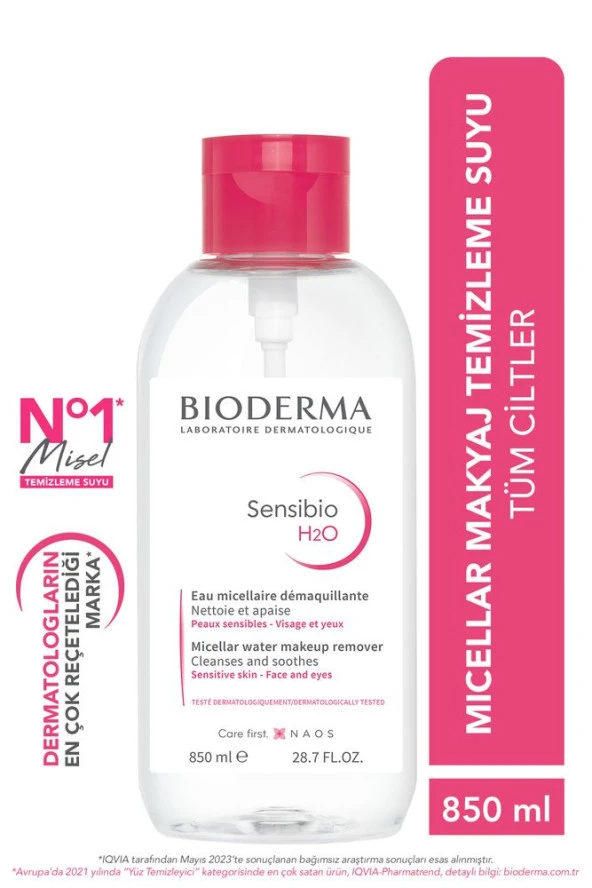 Sensibio H2o Micellar Makyaj Temizleme Suyu 850 ml Büyük Boy Hassas Ve Normal Ciltler