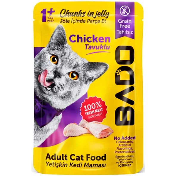 Bado Tavuklu Kedi Yaş Maması 85 Gr