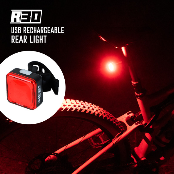 Strada R-30 300mah Şarj Edilebilir Lı-poly Bisiklet Arka Lambası - 5