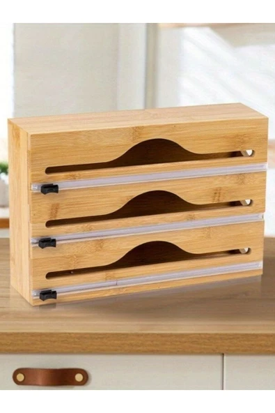 Bambu 3lü Streç Film ve Folyo Kesici Düzenleyici - 4