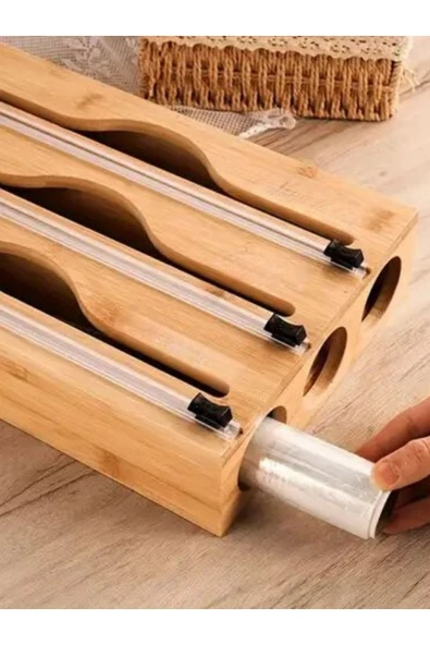 Bambu 3lü Streç Film ve Folyo Kesici Düzenleyici - 3