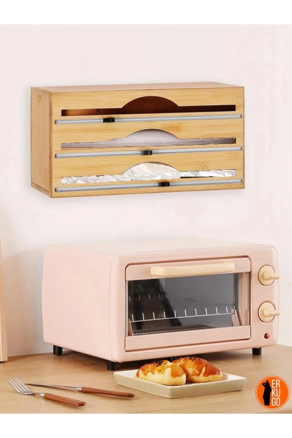 Bambu 3lü Streç Film ve Folyo Kesici Düzenleyici - 5