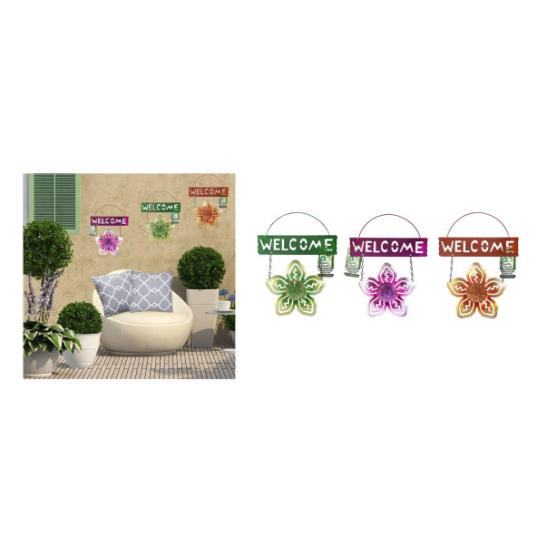 BALKON,BAHÇE VE ODA HOŞGELDİNİZ TABELASI 3 LÜ SET ÇİÇEKLİ 26X20X0,2CM