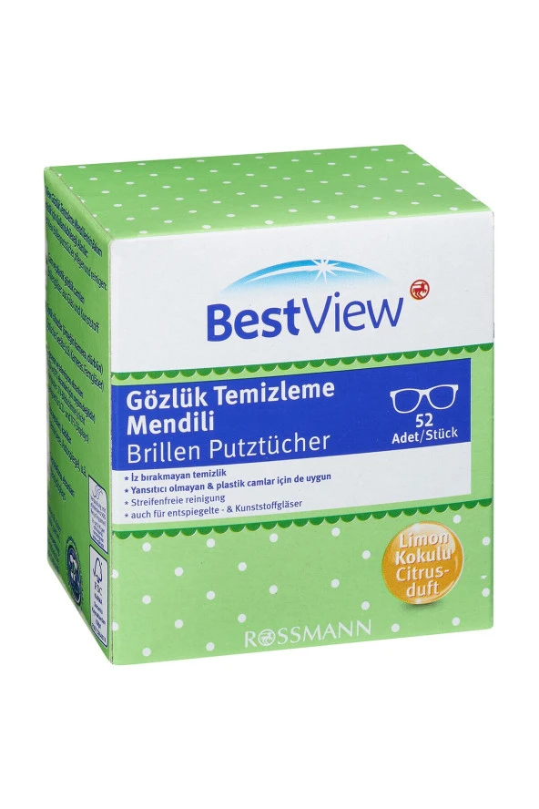 Bestview Gözlük Temizleme Mendili 52li