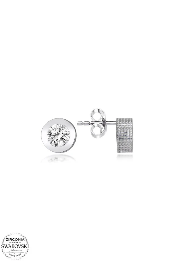 Swarovski Zirconia Kadın 0,28 Karat Tektaş Gümüş Küpe