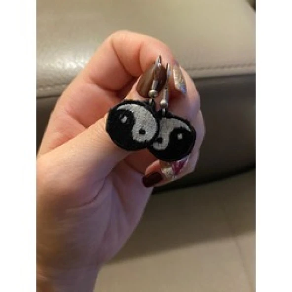 Sonsuzluk Sembolü Nakış Küpe - 2