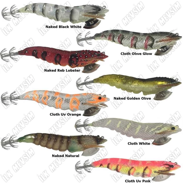Savage gear 3D Shrimp Egi Jig #2 7,5 cm 14gr Kalamar Zokası - Resim 2