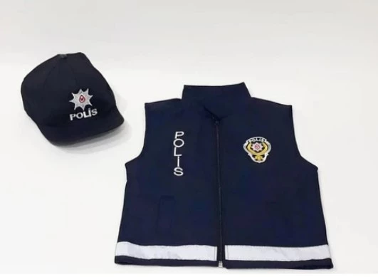 Uğur Böceği Çocuk Polis Yeleği  Çocuk Kıyafeti Kostüm Polis - 3