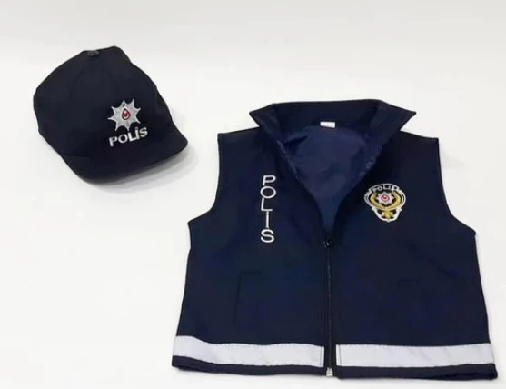 Uğur Böceği Çocuk Polis Yeleği  Çocuk Kıyafeti Kostüm Polis - 4