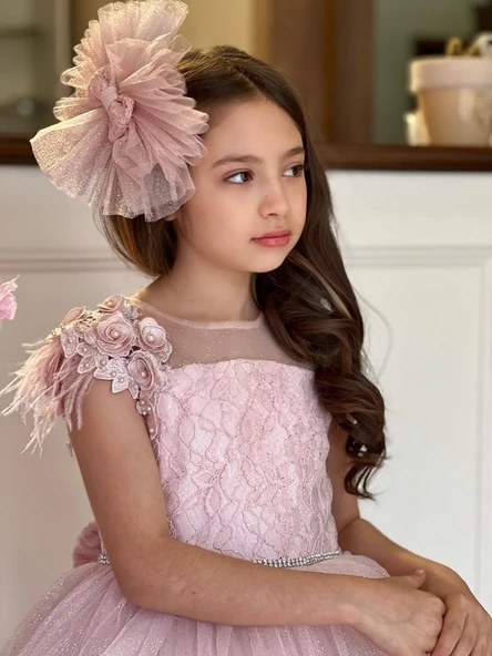 Uğur Böceği Çocuk Kat Kat Abiye Kostüm 3'lü Set - 6