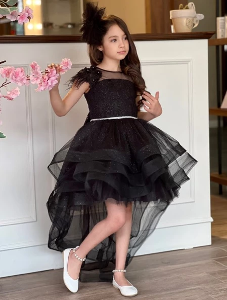 Uğur Böceği Çocuk Kat Kat Abiye Kostüm 3'lü Set - 11