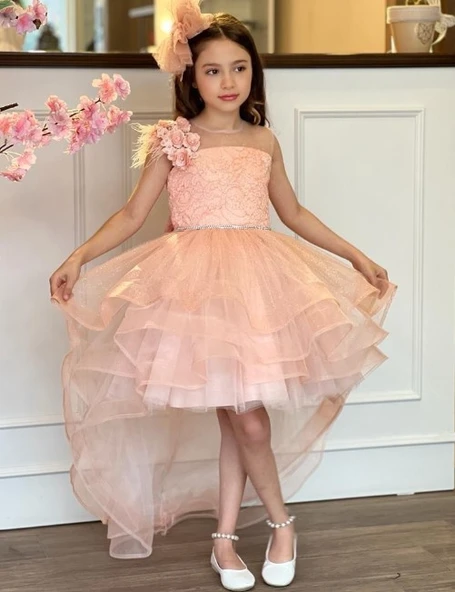 Uğur Böceği Çocuk Kat Kat Abiye Kostüm 3'lü Set - 12