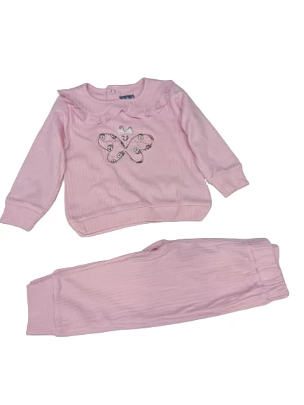 Nazar Baby 23621 Kelebek Baskılı Kız  Takım - 6