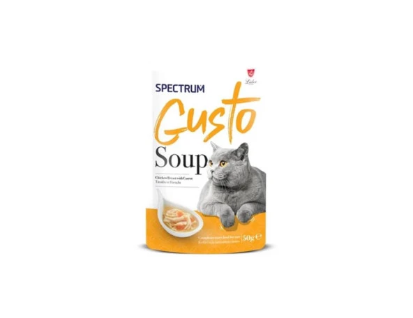 Spectrum Gusto Tavuk Etli ve Havuçlu Kedi Çorbası 50 Gr