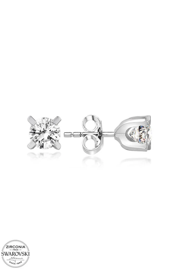 Swarovski Zirconia Kadın 0,28 Karat Gümüş Montür Küpe