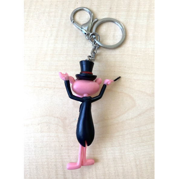 PEMBE PANTER ANAHTARLIK ORKESTRA ŞEFİ PLASTİK ANAHTARLIK - 2